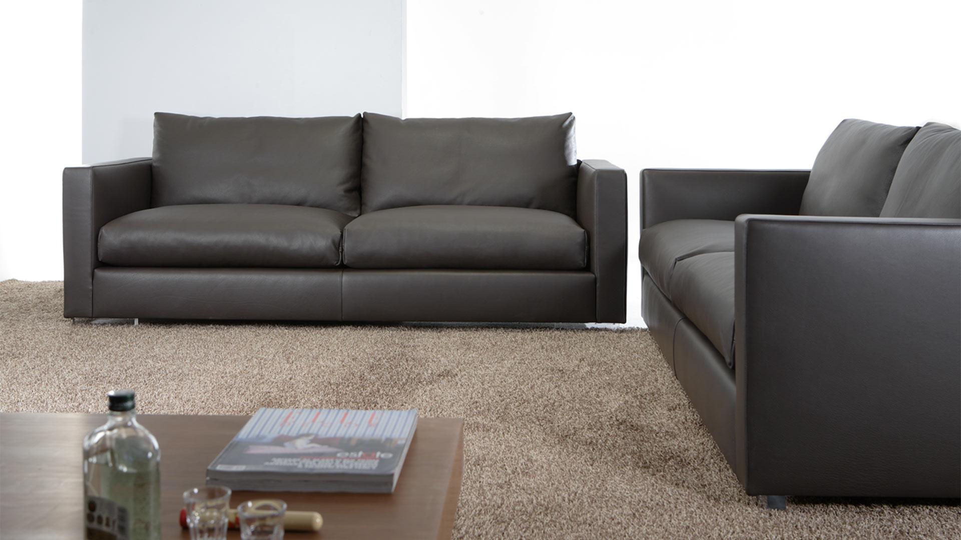 Leather sofa Claudio